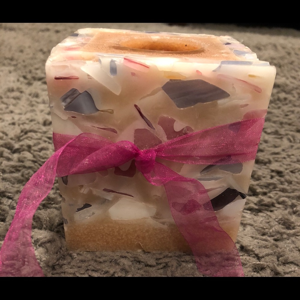Beautiful sea glass candle